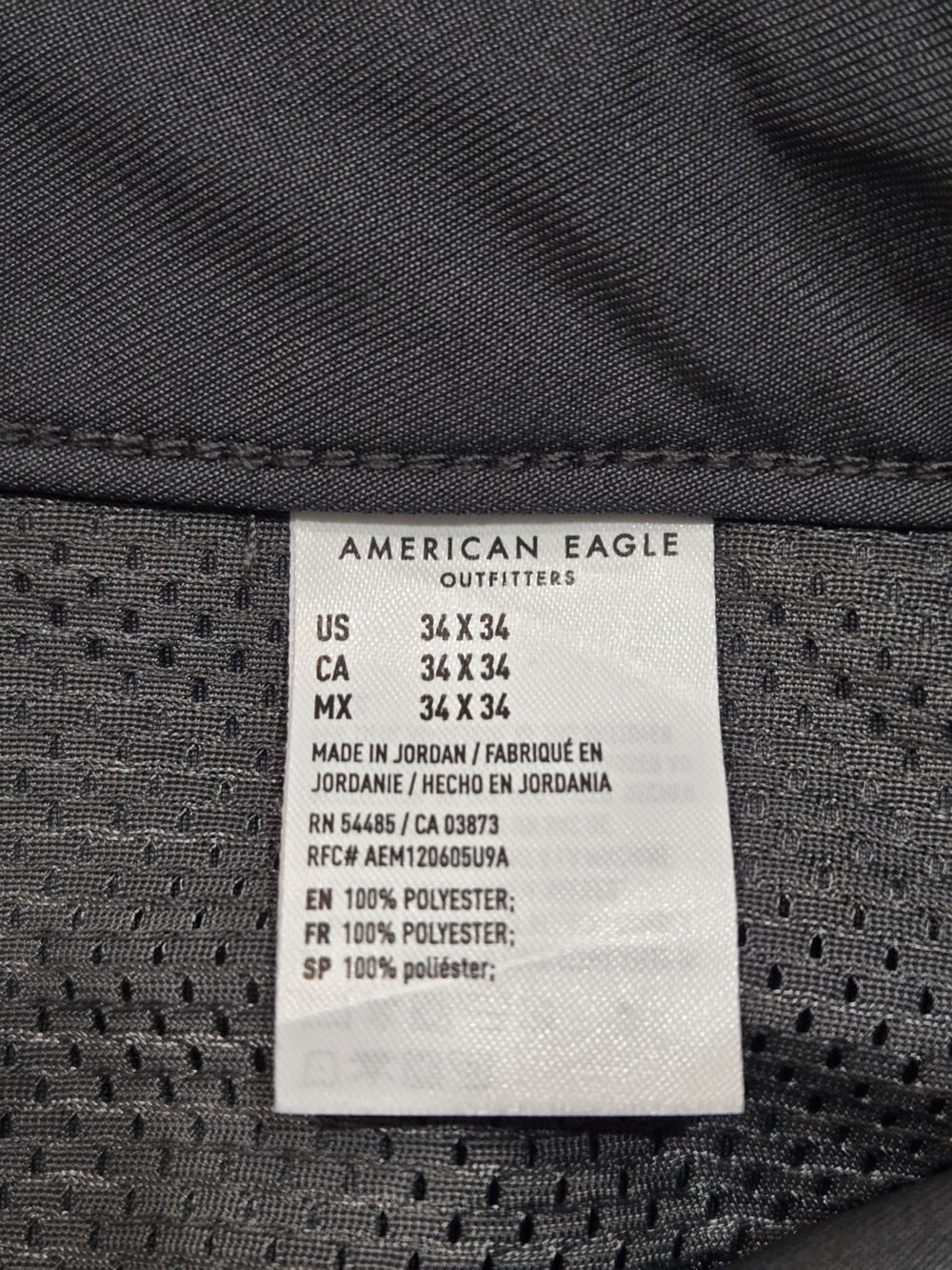 American Eagle Outfitters Men's Black Straight Leg Pant Sz 34/36 - Picture 10 of 11